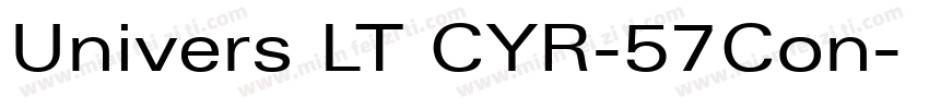 Univers LT CYR-57Con字体转换